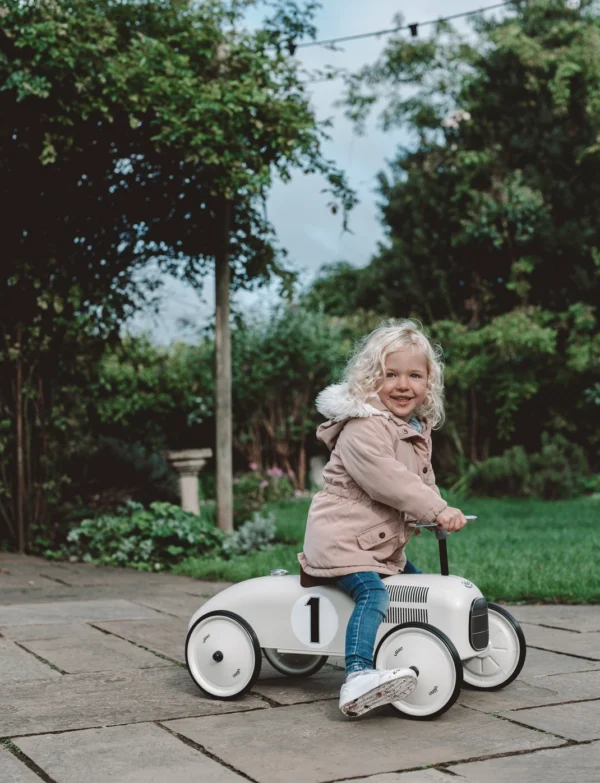 Vilac - Off-White Childs Ride On Metal Car - Image 2