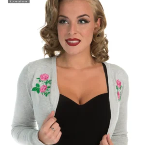 Centifolia Rose Shrug In Grey