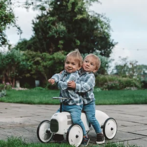 Vilac - Off-White Childs Ride On Metal Car