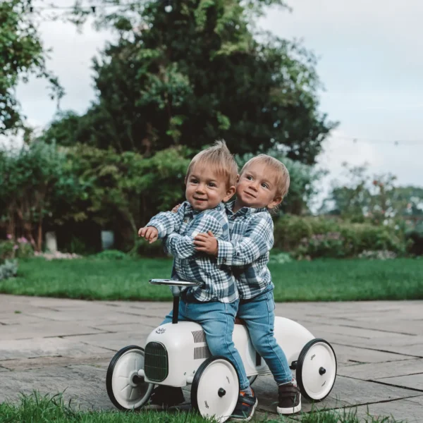 Vilac - Off-White Childs Ride On Metal Car