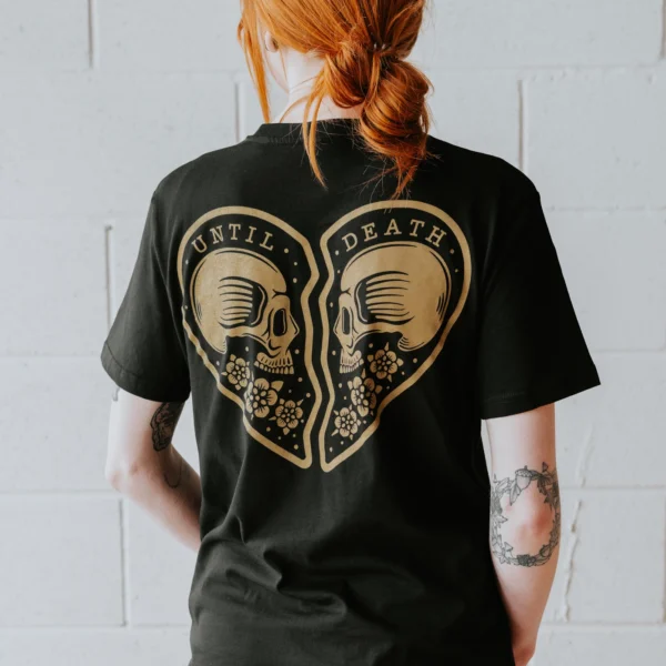Until Death - Black Short Sleeve Unisex T-Shirt - Image 5