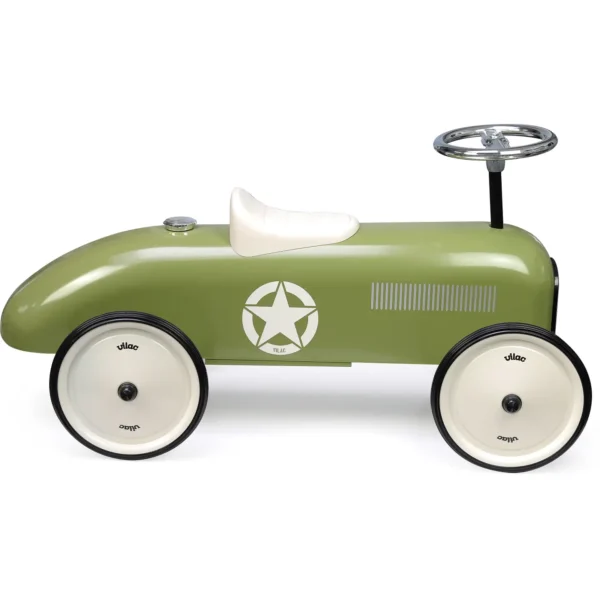 Vilac - Khaki Child's Retro Ride On Metal Car - Image 5