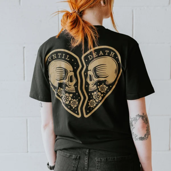 Until Death - Black Short Sleeve Unisex T-Shirt - Image 3