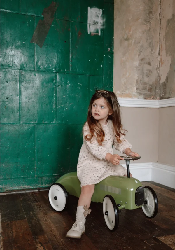 Vilac - Khaki Child's Retro Ride On Metal Car - Image 3