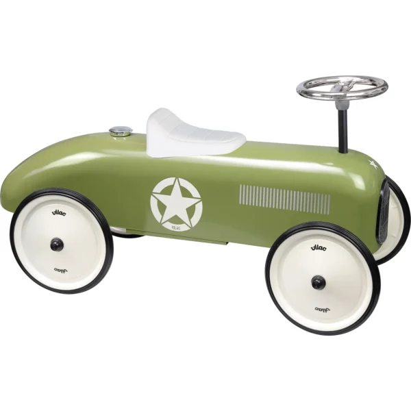 Vilac - Khaki Child's Retro Ride On Metal Car - Image 4