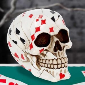 Dead Mans Hand Skull 15cm Playing Cards.