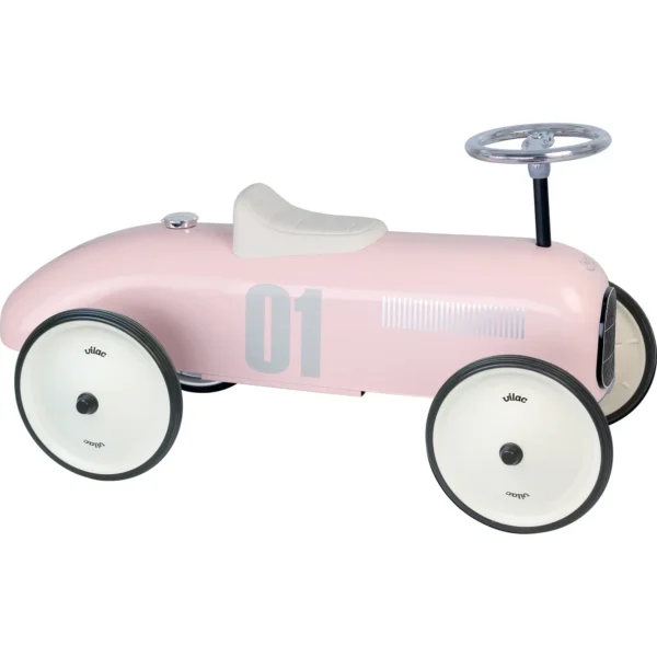 Vilac – Light Pink Child’s Ride On Retro Metal Car - Image 4
