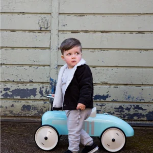 Vilac - Light Blue Child's Ride On Retro Metal Car